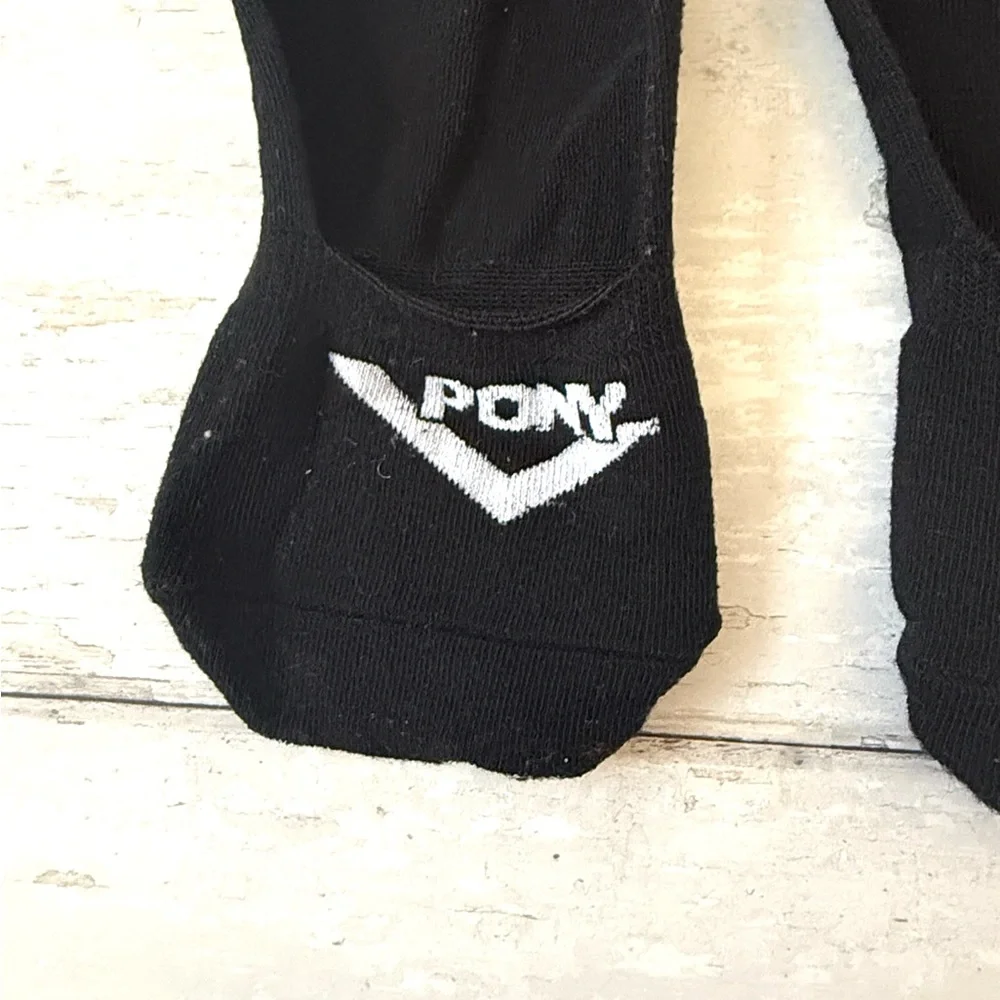 Pony Brand Women’s Black No Show Socks For Flats Shoes Set of 2